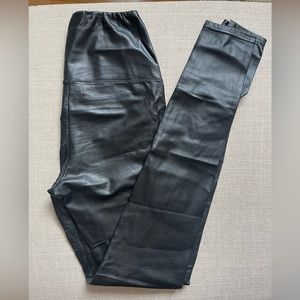 Aritzia Black Faux Leather Legging